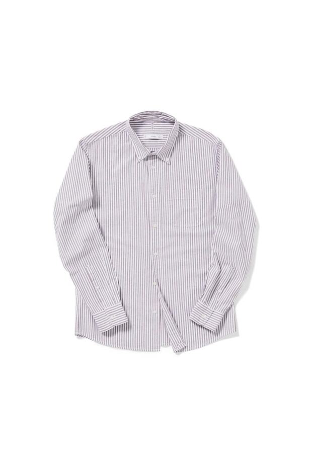 Çizgili Pamuklu Regular Fit Gömlek - 8