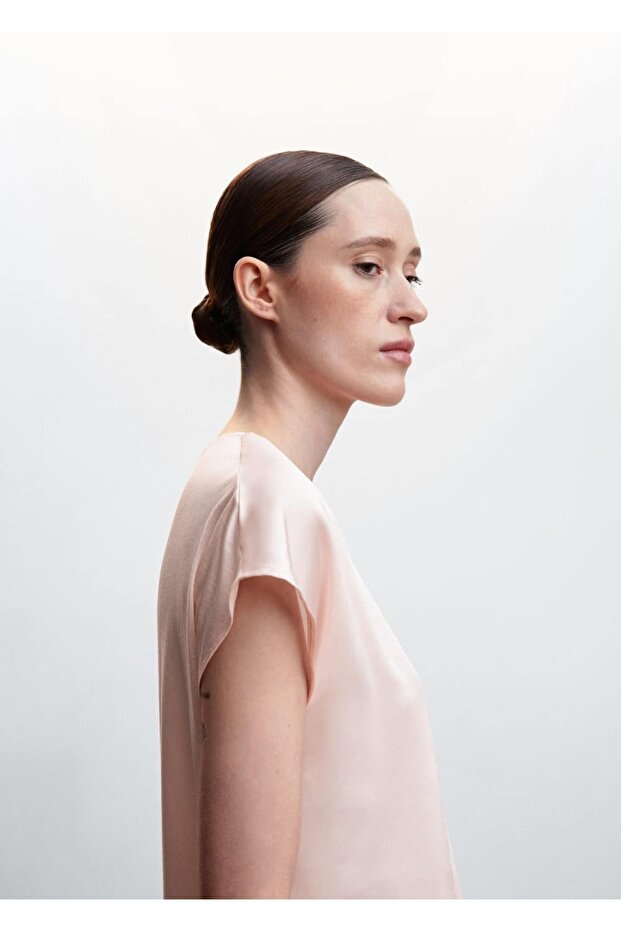 Satinhemd mit V-Ausschnitt - 5