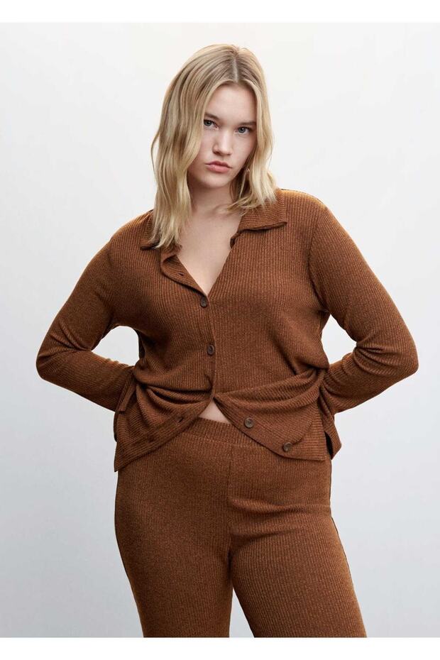 Ispanyol Paçalı Fitilli Pantolon - 8