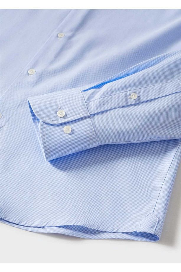 Mikro Desenli Slim Fit Kumaş Gömlek - 6