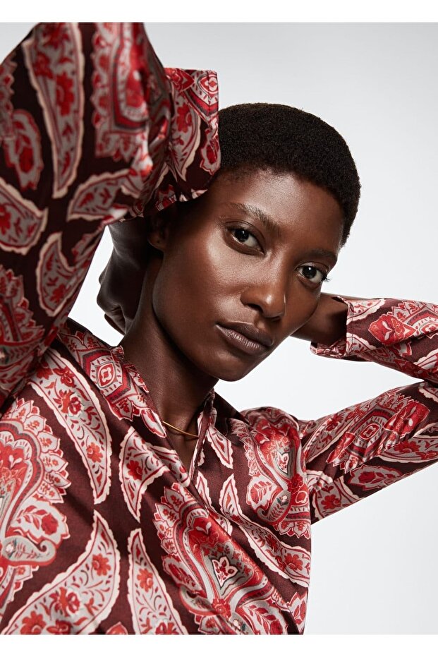 Saten Gömlek Elbise - 7