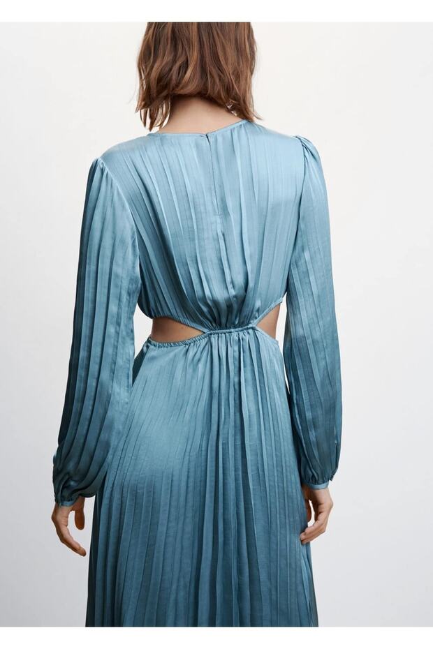 Pilili Saten Elbise - 7