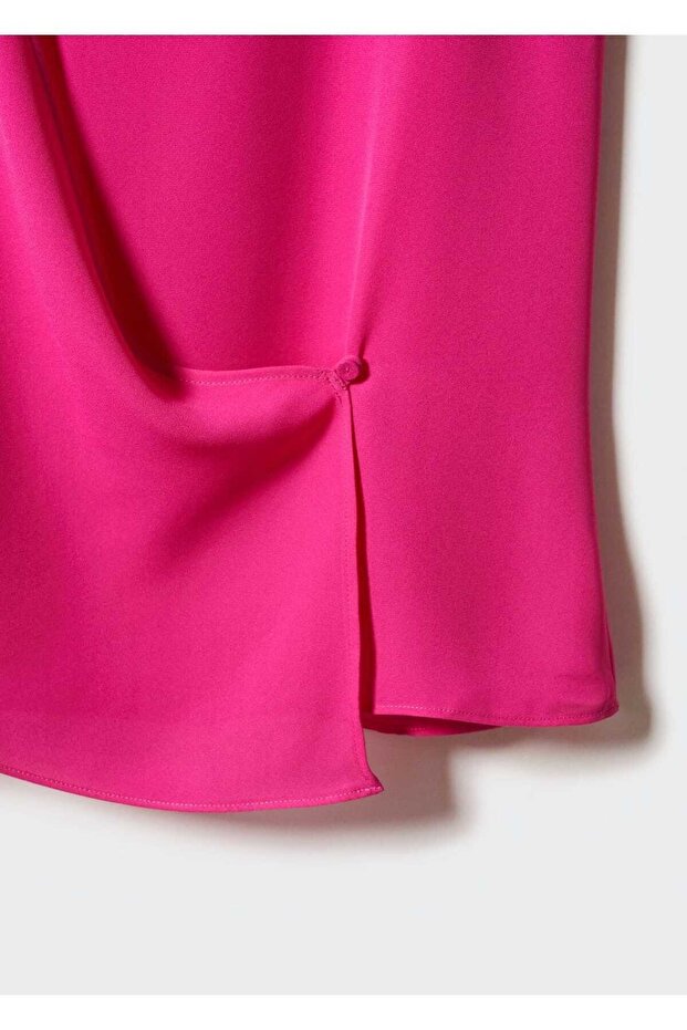 Düğmeli Kruvaze Bluz - 7