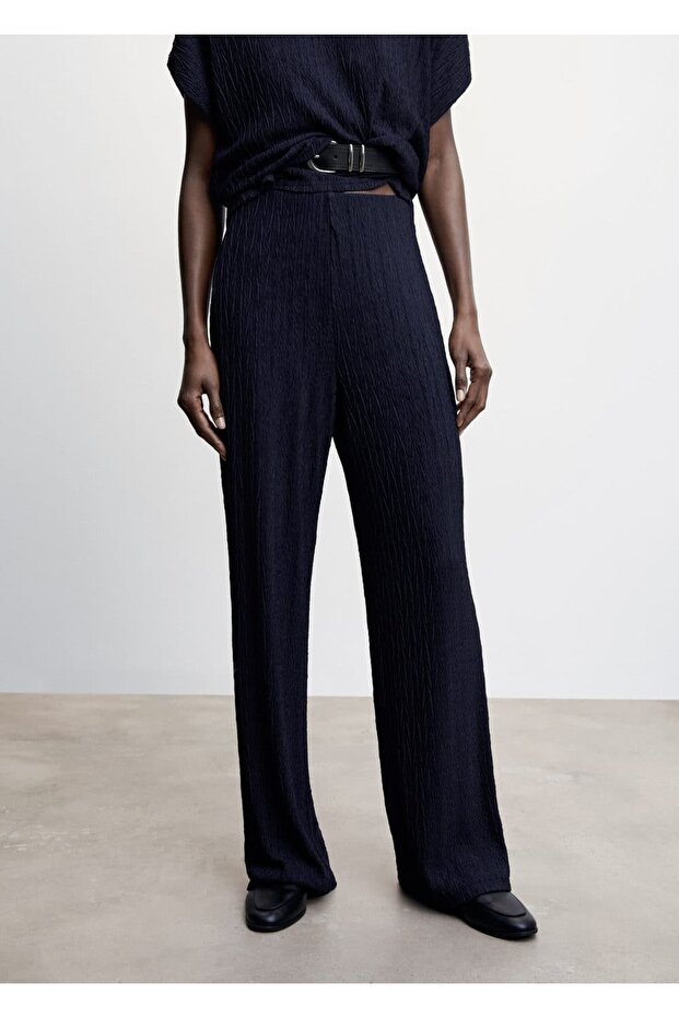 Teksturirane palazzo pantalone - 1