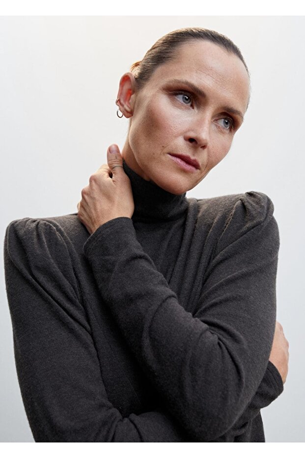 Balıkçı Yaka Triko Elbise - 5