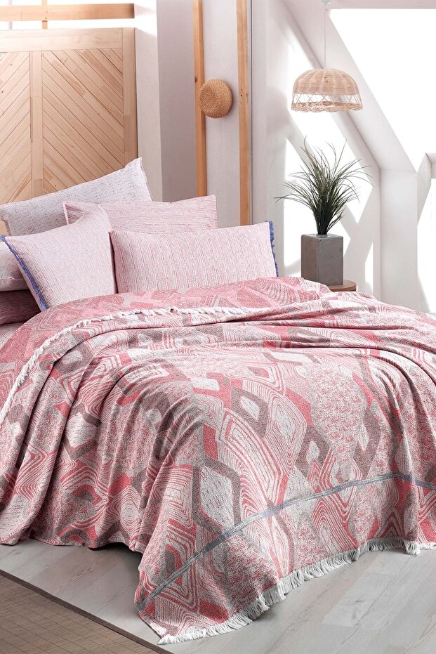 Pedro Red Double 100% Cotton Yarn Dyed Pique Set