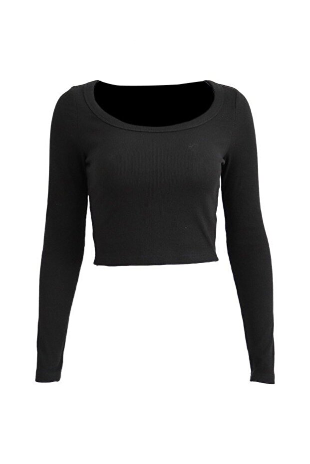Crop Top cu mânecă lungă - 3