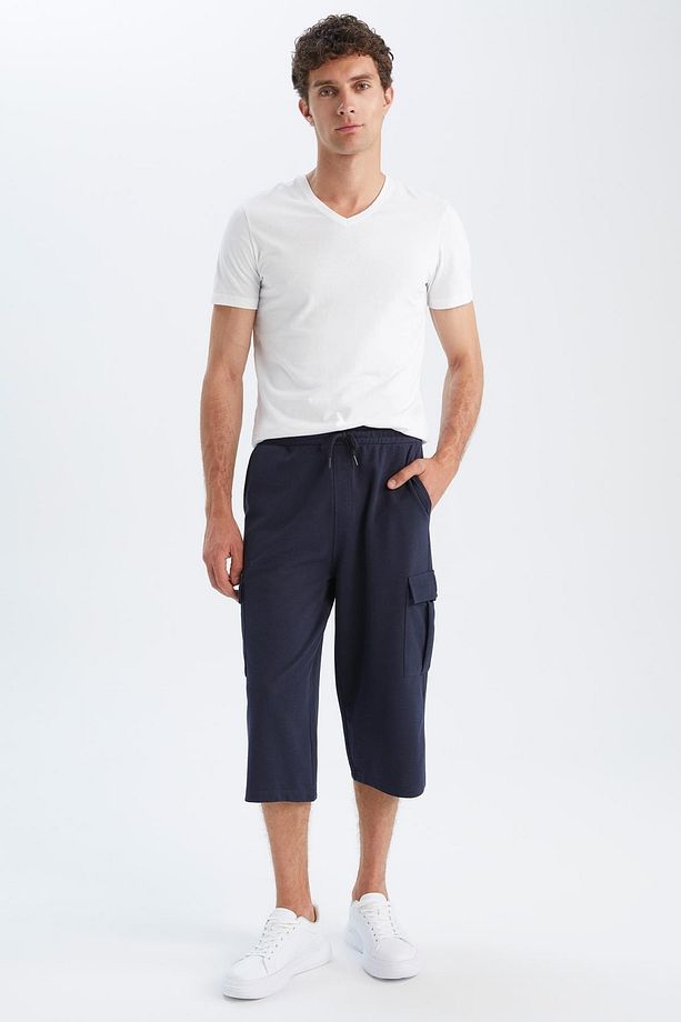 Regular Fit Basic Kapri Şort - 4