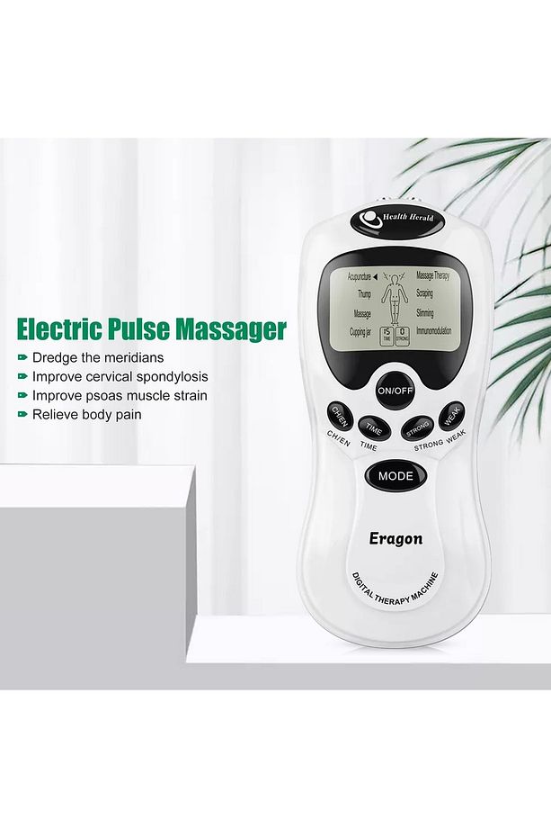 ERG-302 Pulse Dijital Elektronik Masaj Aleti Terapi Fizik Tedavi Tens Cihazı - 3