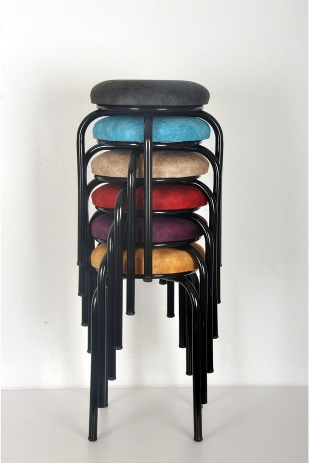 Colorful Erasable Fabric Stool (6 Pieces - Assembled Shipping)