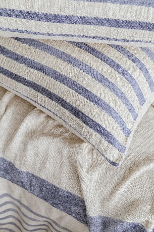 Brulee Denim 100% Pamuk Çift Kişilik Yatak Örtüsü Takımı - 4