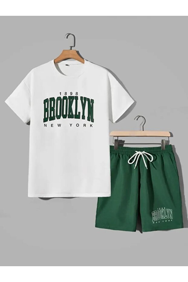 White Broklyn Printed Set