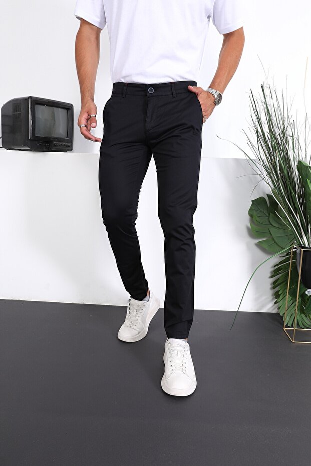 Men's Slim Fit Chino Trousers Lennberg