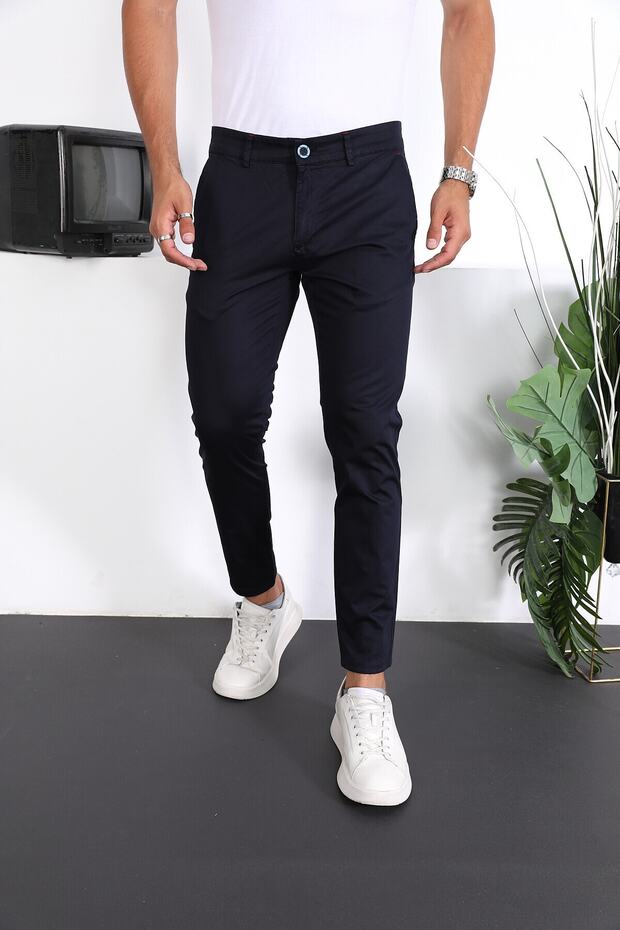 Men's Slim Fit Chino Trousers Lennberg