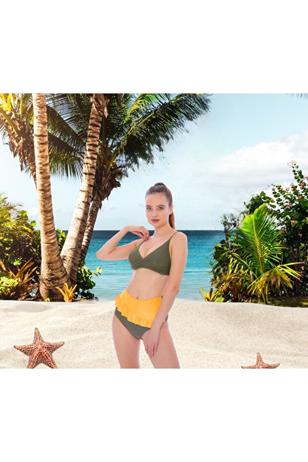 Thin Strap Underwire Bow Bikini Set - 3