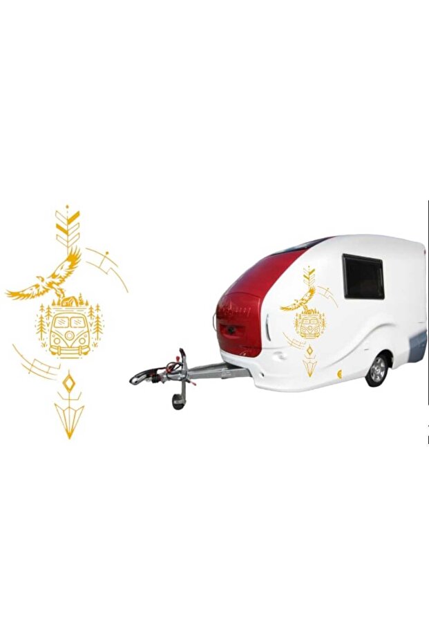 caravan eagle compass sticker vehicle car camping