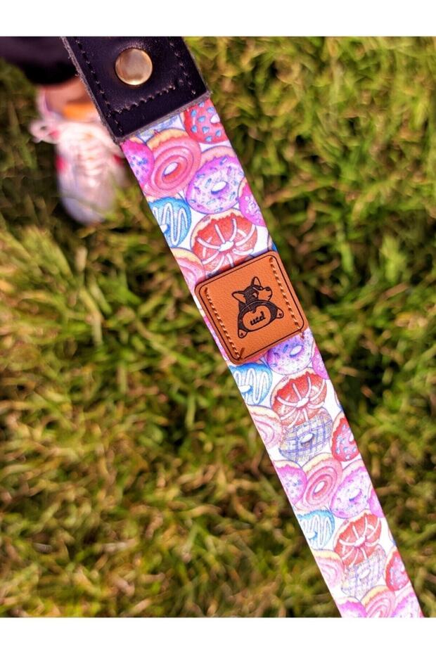 طقم طوق كلب منقوش على شكل دونات - 6