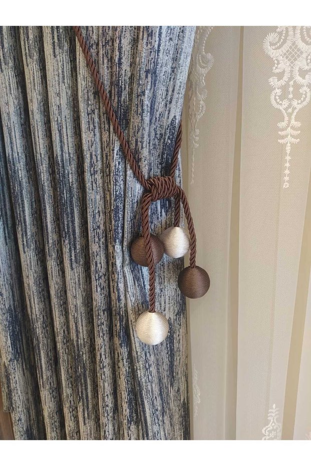 Textile 4 Ball Backdrop Curtain Mounting Apparatus Cornice Tactical Ecru brown Ceiling Bracket Ornament