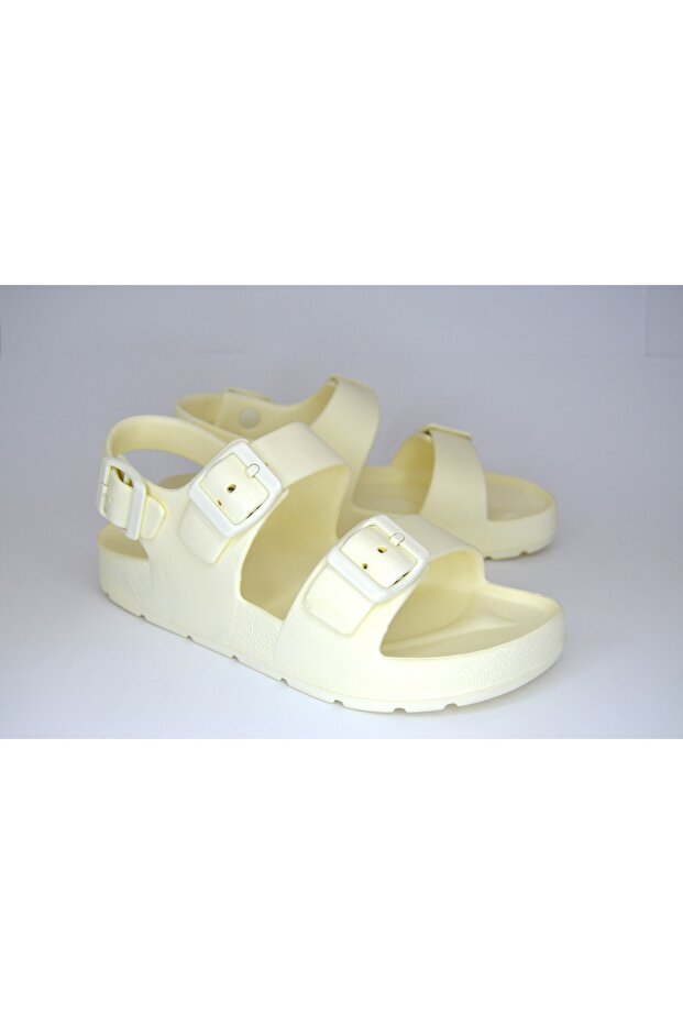 DOUBLE STRAP BEACH DAILY SUMMER ECRU EVA SANDALS / SLIPPERS