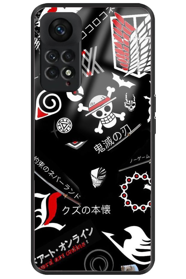 Xiaomi Redmi Note 11 Premium Anime Patterned Glossy Phone Case with Camera Protection