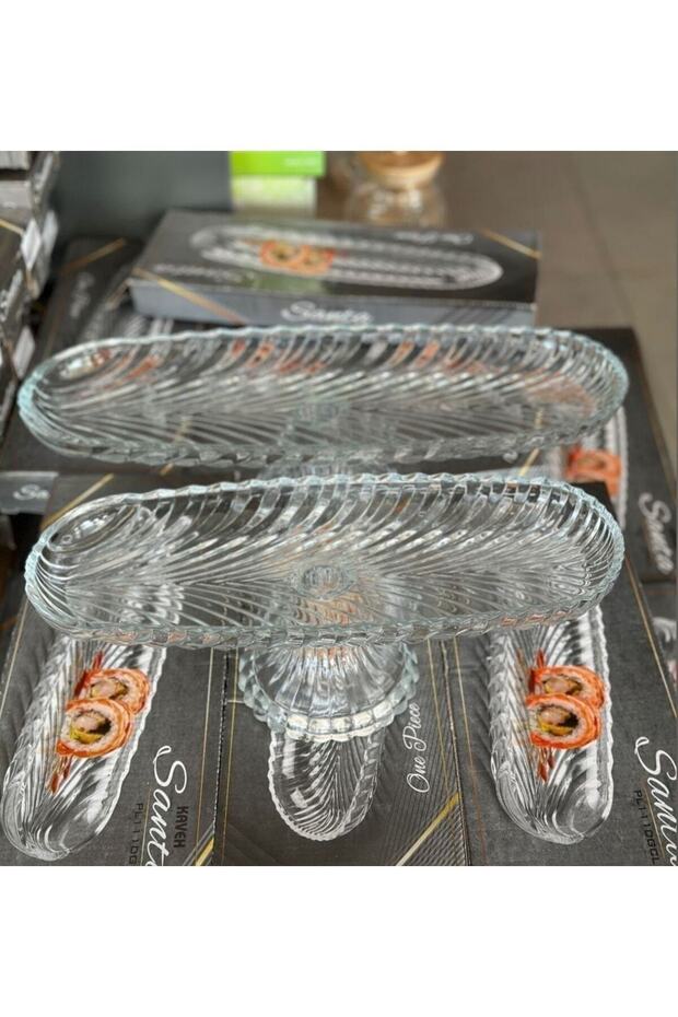 Ayaklı Sunumluk Kayık Tabak Servis - 2