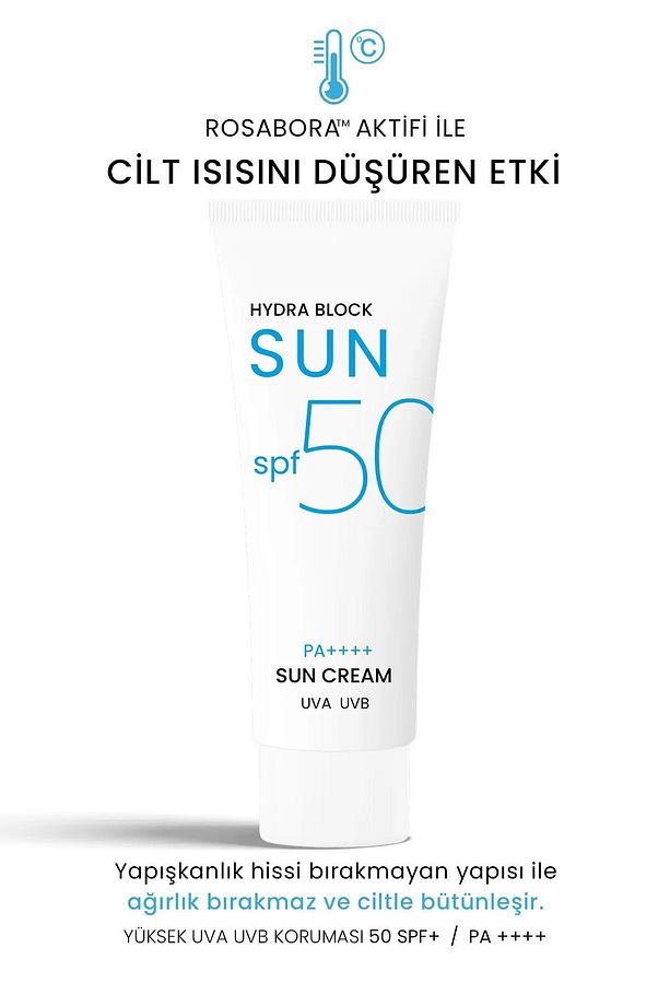 Sun Spf50+ Leke Karşıtı Rosabora Cilt Isısı Düşürücü 2'li Güneş Kremi 50ml X2 - 4