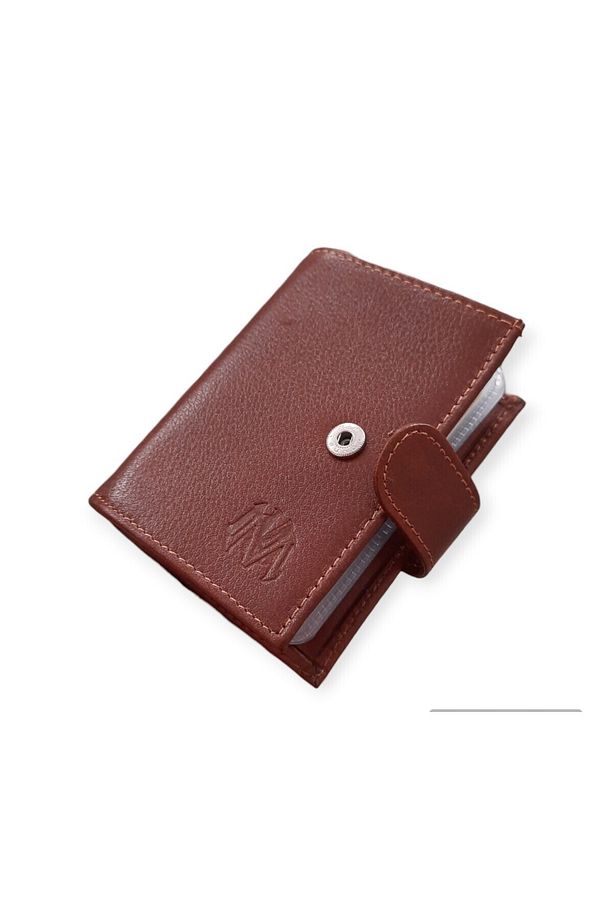Lüks Deri Kartlıklı Cüzdan - Dikey Çıtçıtlı Model - 4