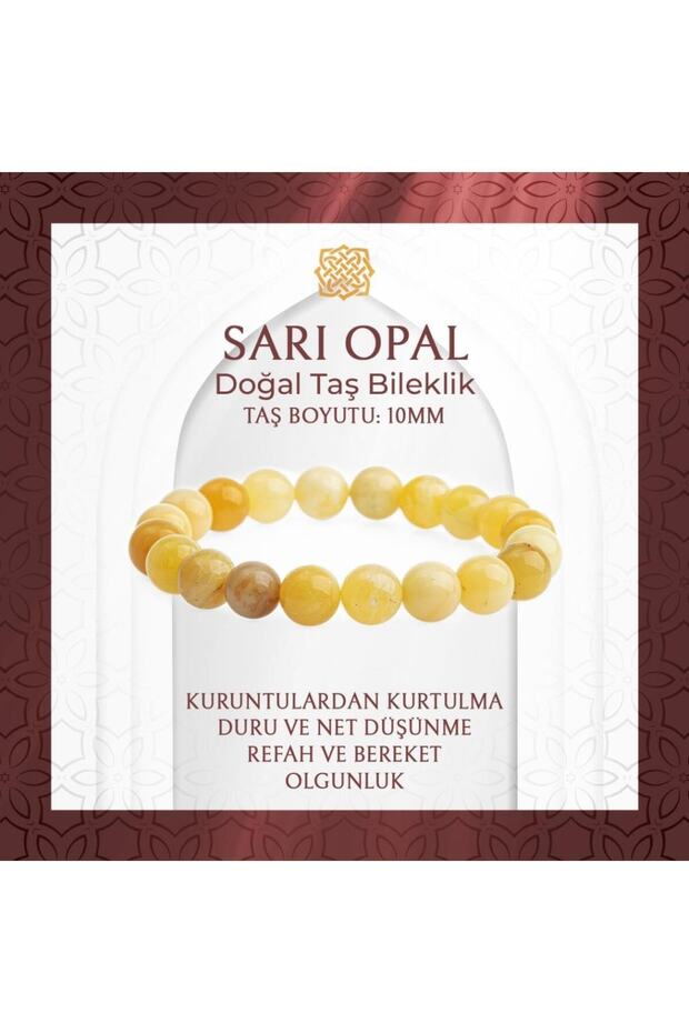 Opal Yellow 10mm Natural Stone Bracelet