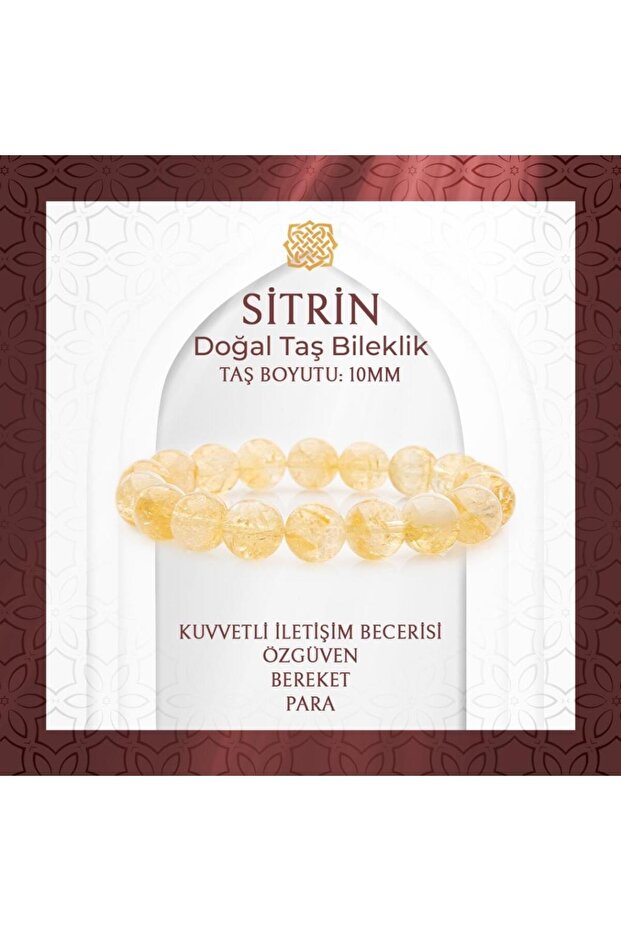 Citrine 10mm Natural Stone Bracelet