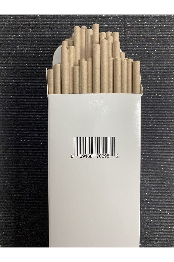 Kraft (kağıt Pipet ) Paper Straw 100'lü 6 Mm*200 Mm - 5