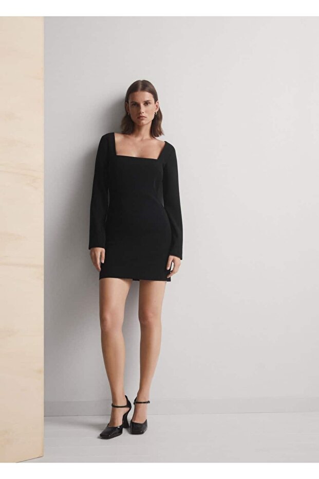 Fitted Kesim Elbise - 8