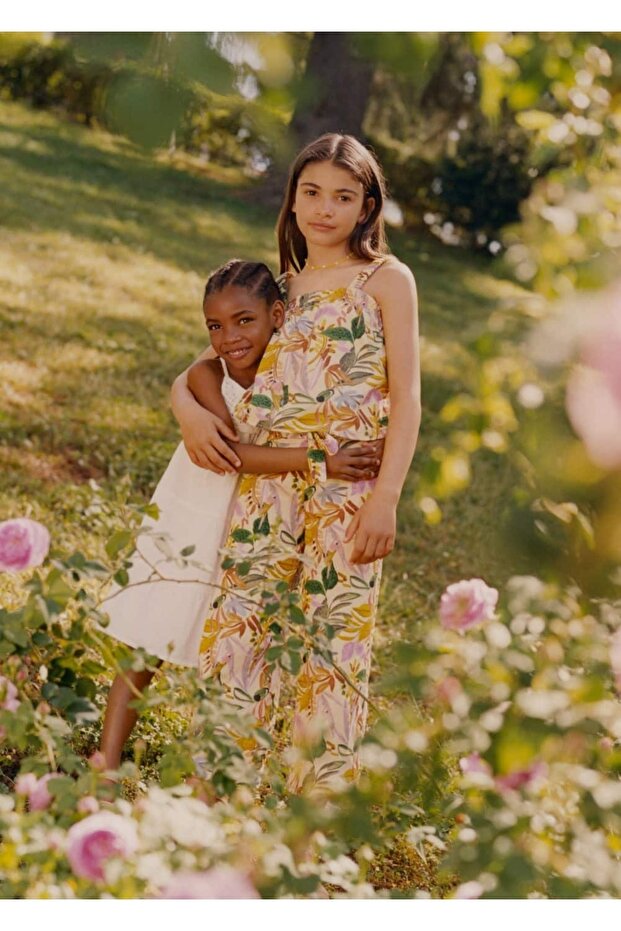 Gemusterte Baumwollbluse - 1