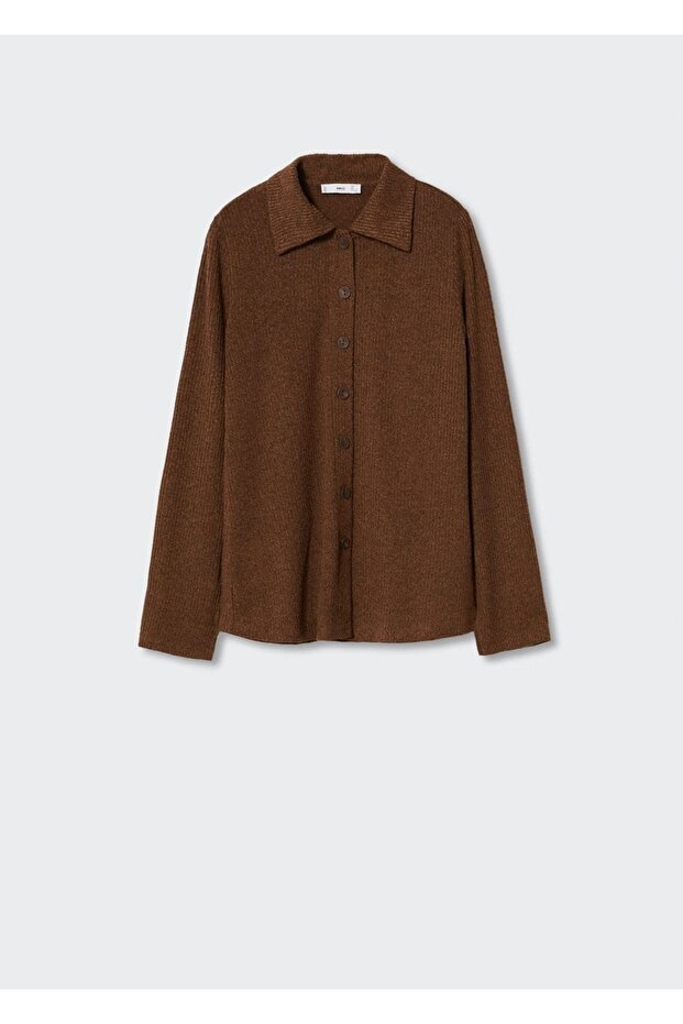 Düğmeli Ribana Gömlek - 3