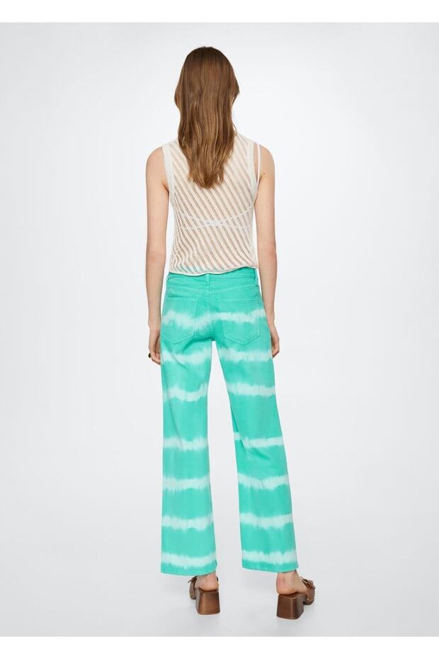 Blugi largi cu model batik - 4