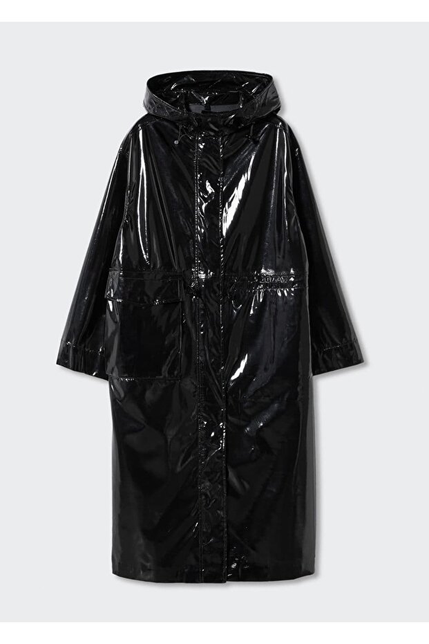 Rugan Görünümlü Kapüşonlu Parka - 3