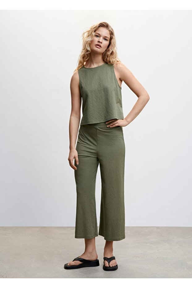 Crop Culotte Pantolon - 2