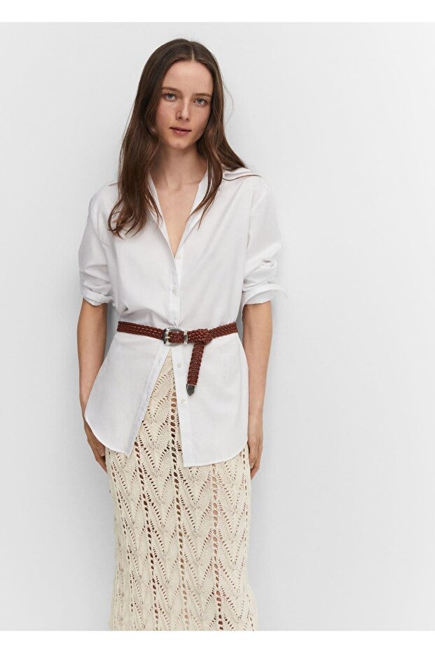 Stras detaylı triko etek - 5