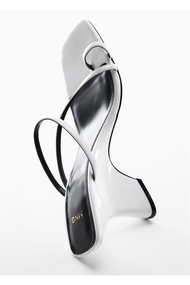 Asimetrik Topuklu Sandalet - 5