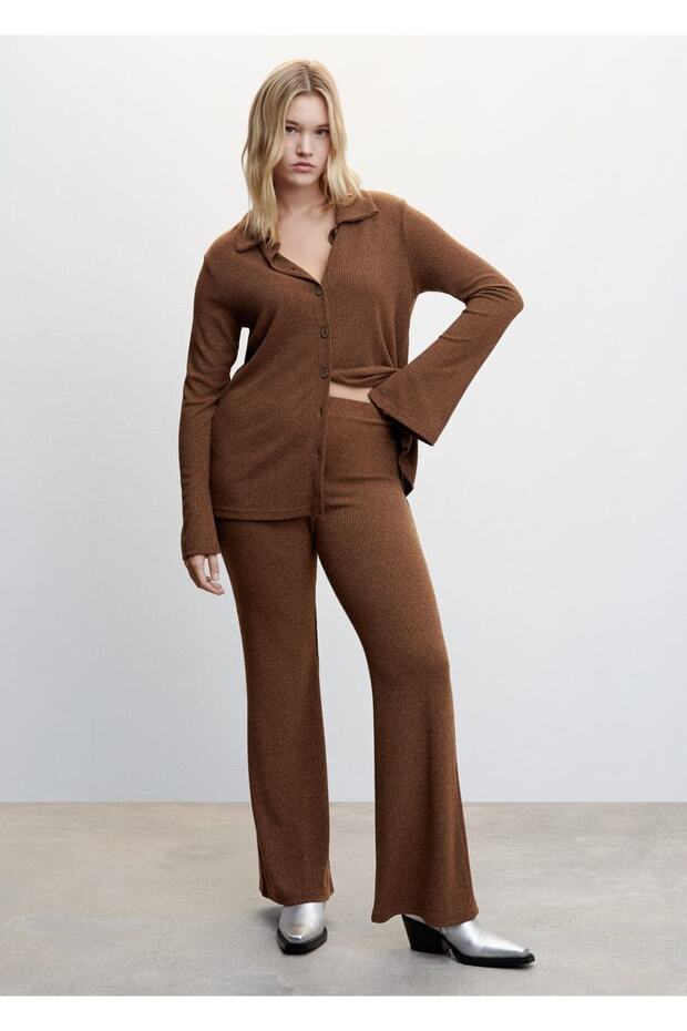 Ispanyol Paçalı Fitilli Pantolon - 7