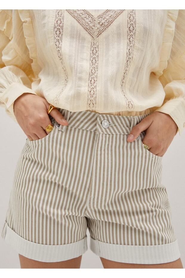 Mom-fit denim şort - 8