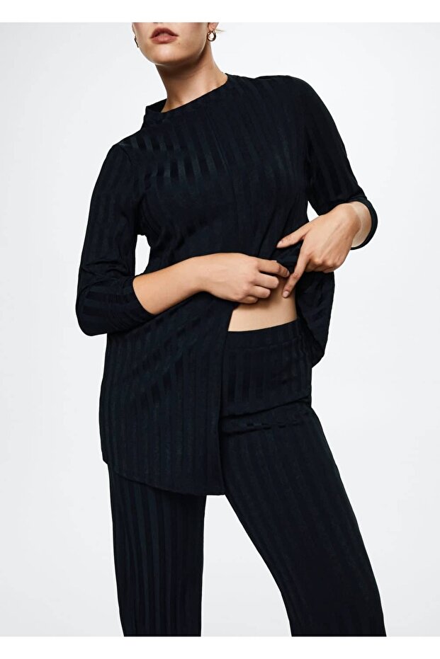 Flared Triko Pantolon - 8