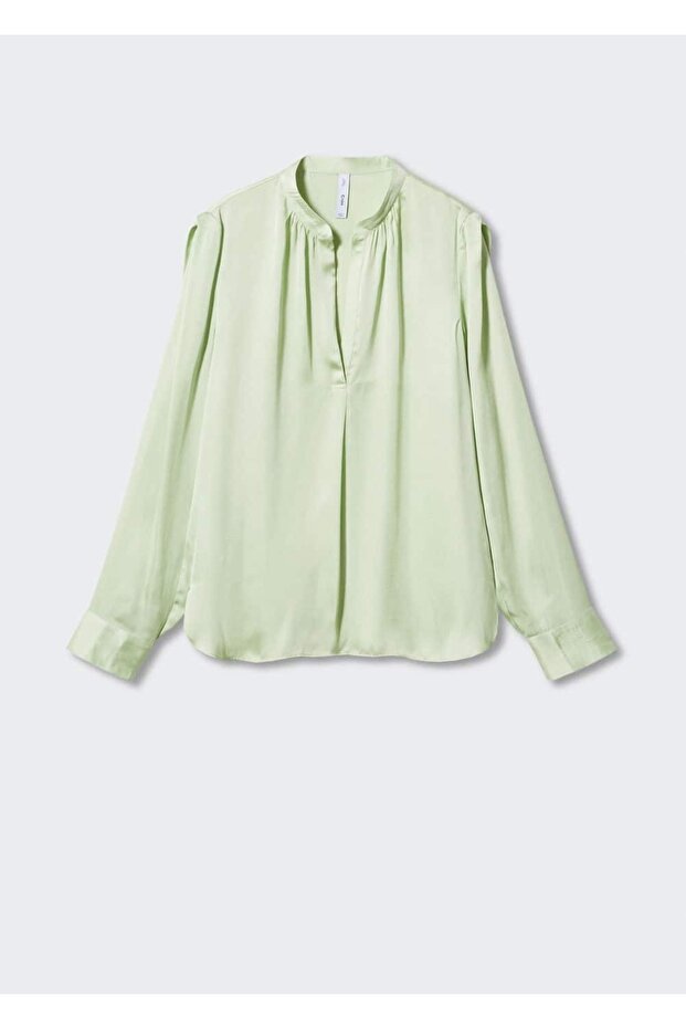 Mao Yaka Saten Bluz - 3