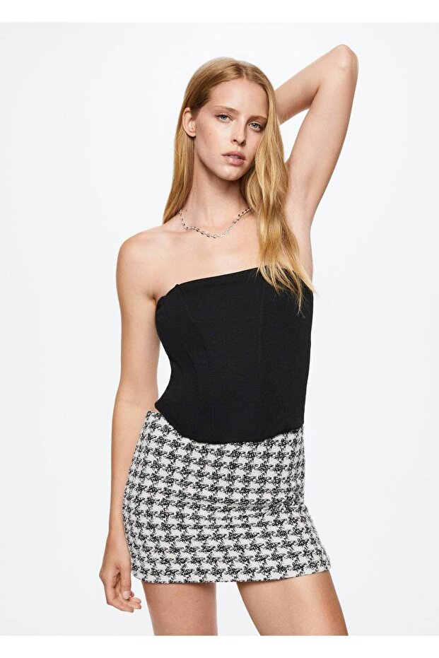 Tüvit Pamuklu Mini Etek - 5