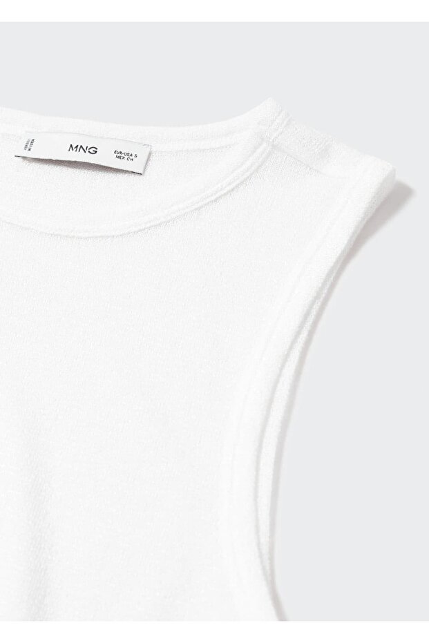 Yarı Şeffaf Triko Bluz - 8