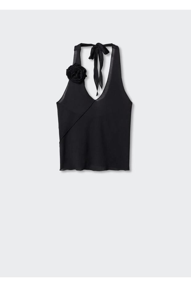 Çiçek Detaylı Bluz - 3