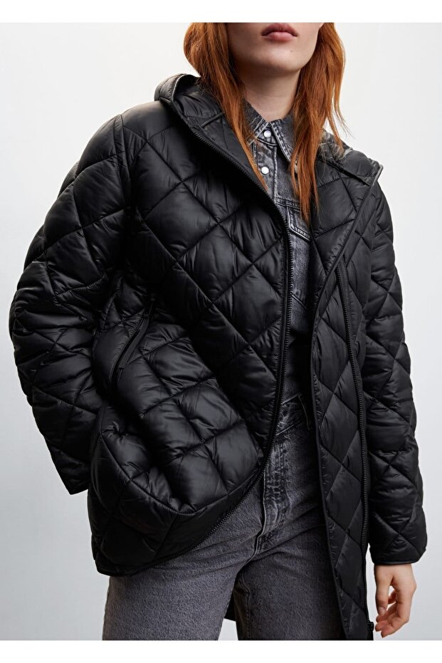 Kapüşonlu Kapitone Anorak - 8