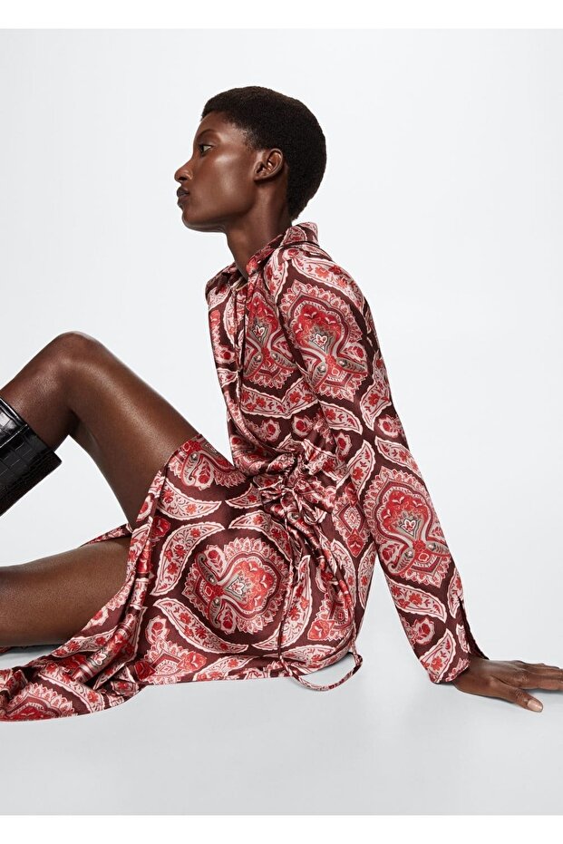 Saten Gömlek Elbise - 6