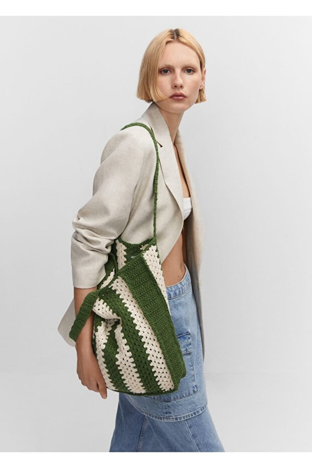 Tokalı Kroşe Çanta - 5