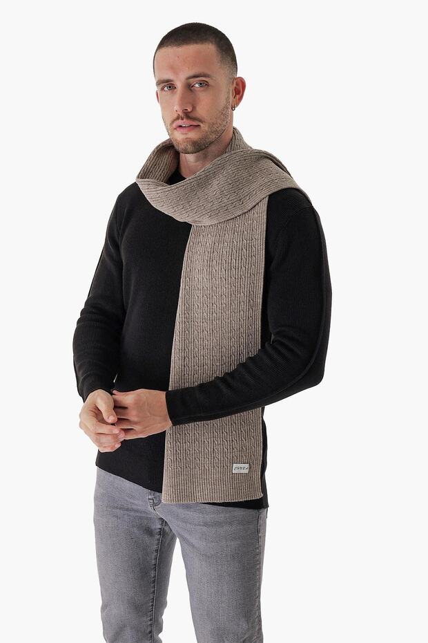 Men's Hair Braid Scarf Mink 23w502