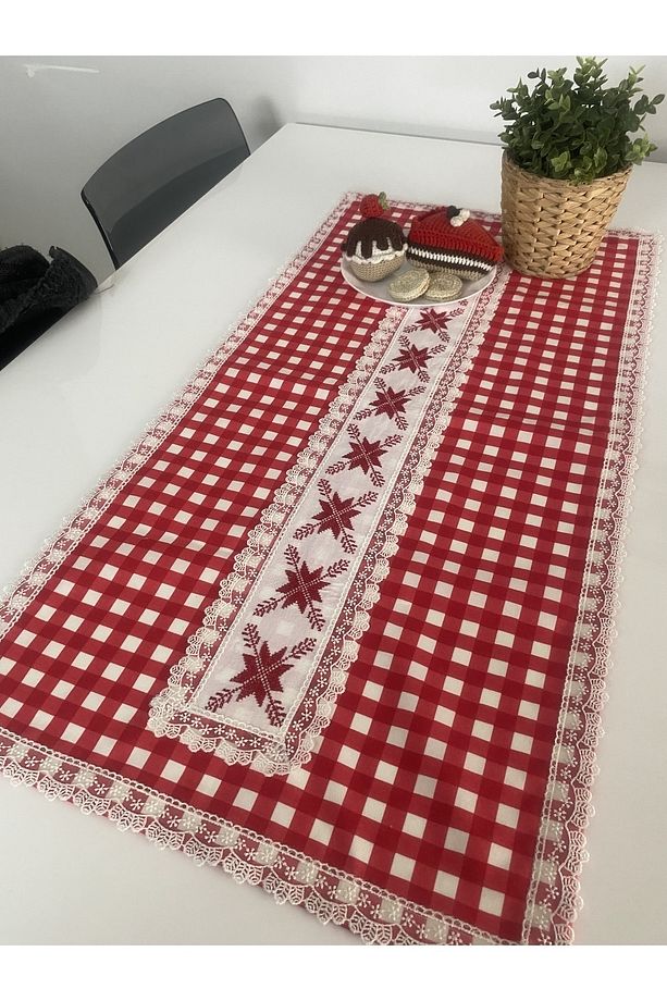 Neslihan Hobi Atölyesi El Işlemeli Kanaviçe Runner Masa Örtüsü - 3